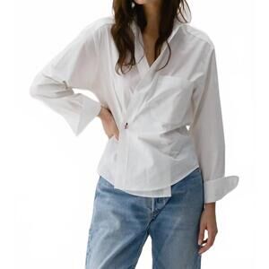 NEW CISSA daily button up shirt in optic white